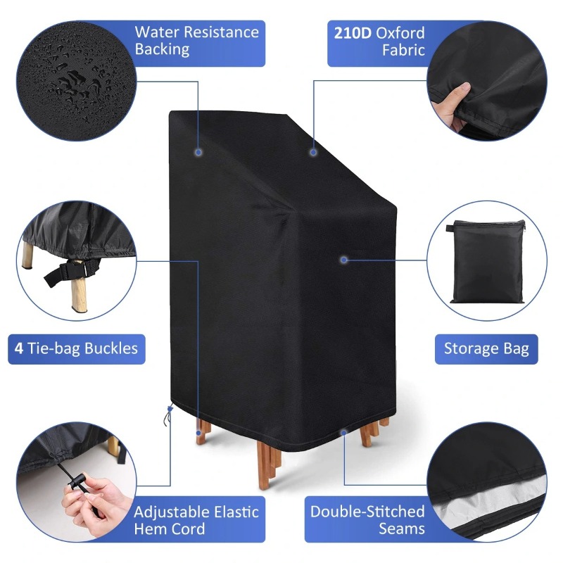 Outdoor Furniture Covers - 1/2 szt. Pokrowiec na krzesło składane,