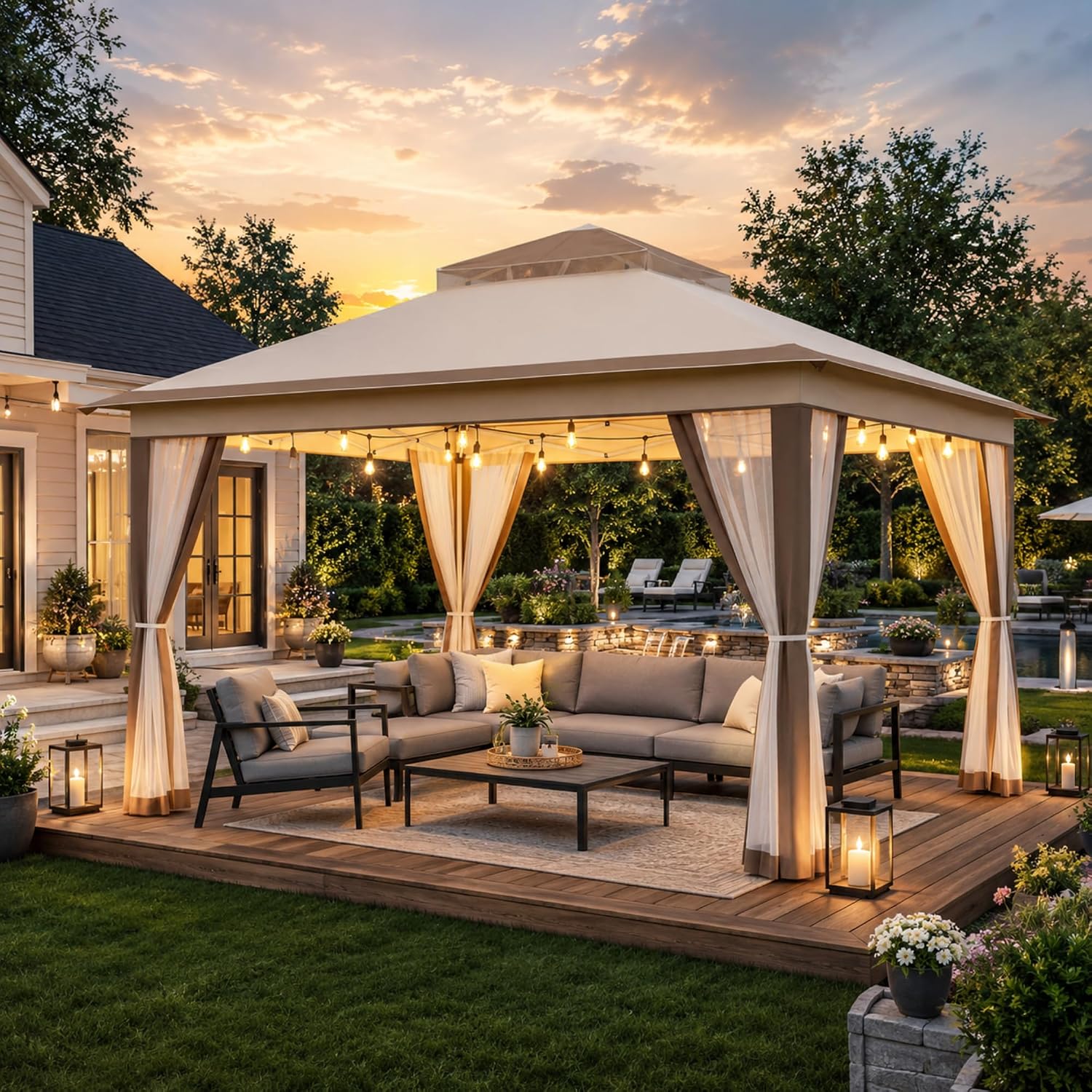 Gazebo Pop Up - Namiot typu pop-up 12x12 z moskitierą