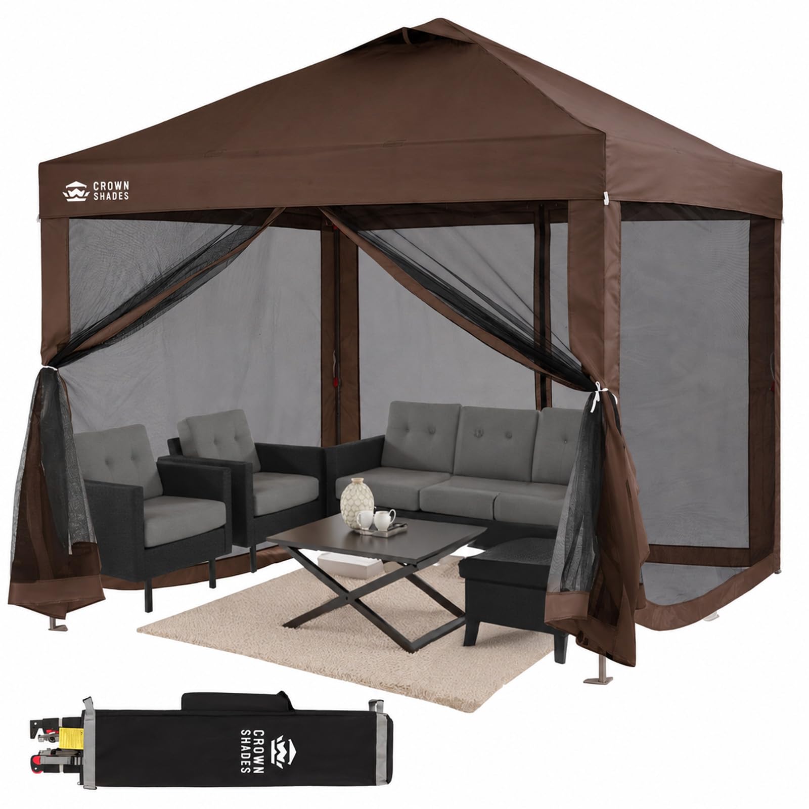 Gazebo Pop Up - Altana 10x10 z moskitierą, beżowa