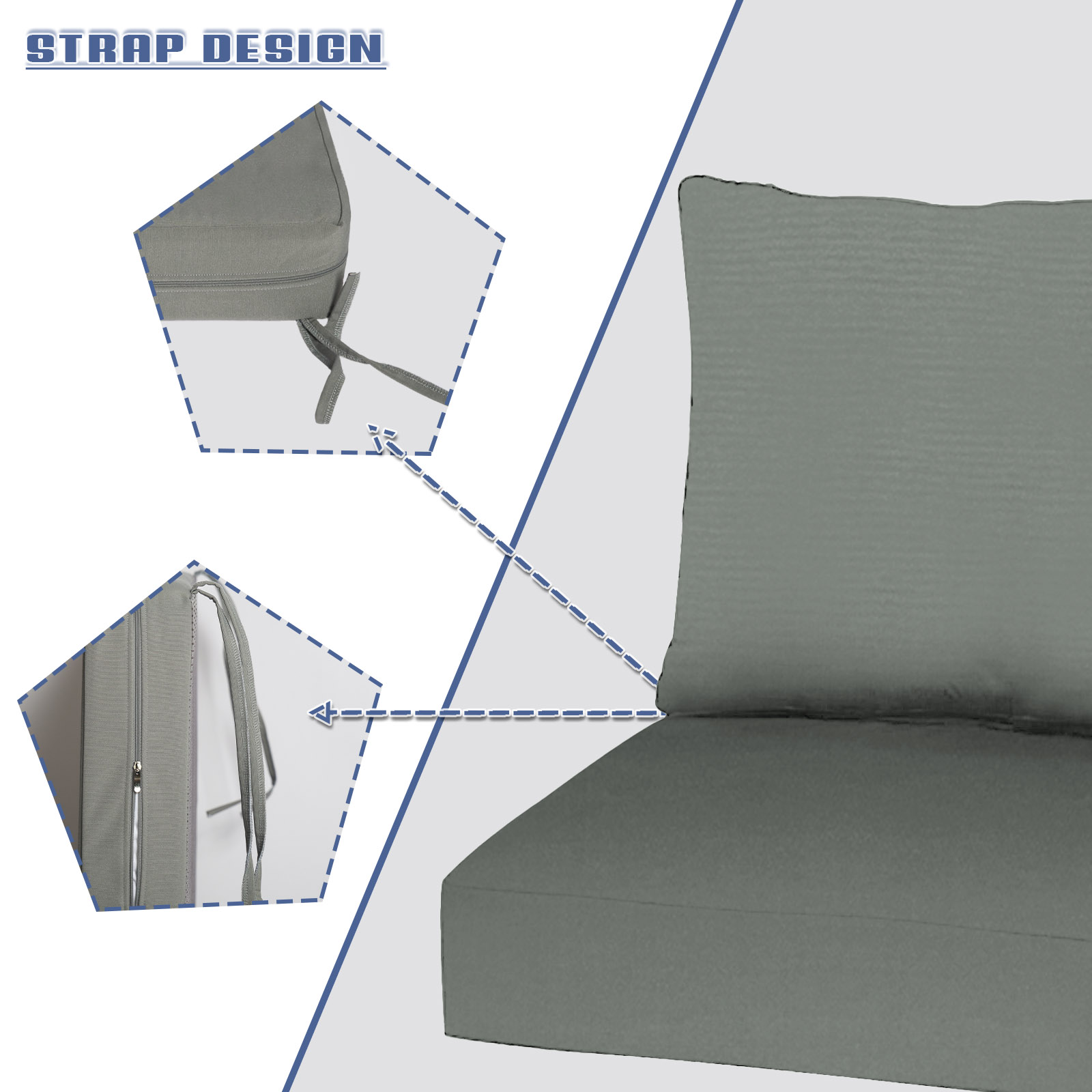 Poduszki na siedzisko i oparci – Outdoor Furniture Cushions 22 X 22 recenzja i cena
