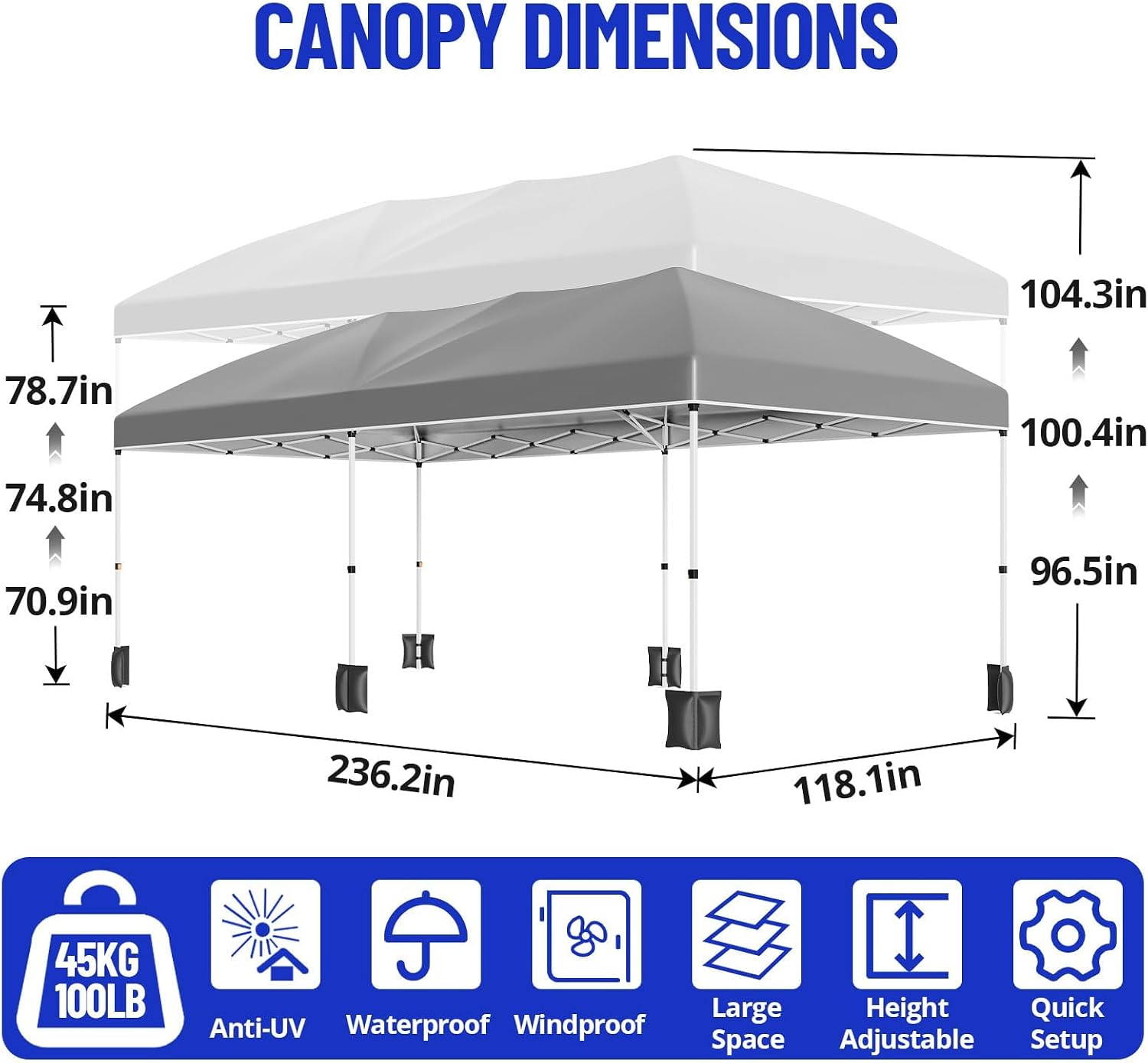 Namiot składany 10x20 stóp z b – Gazebo Pop Up recenzja i cena