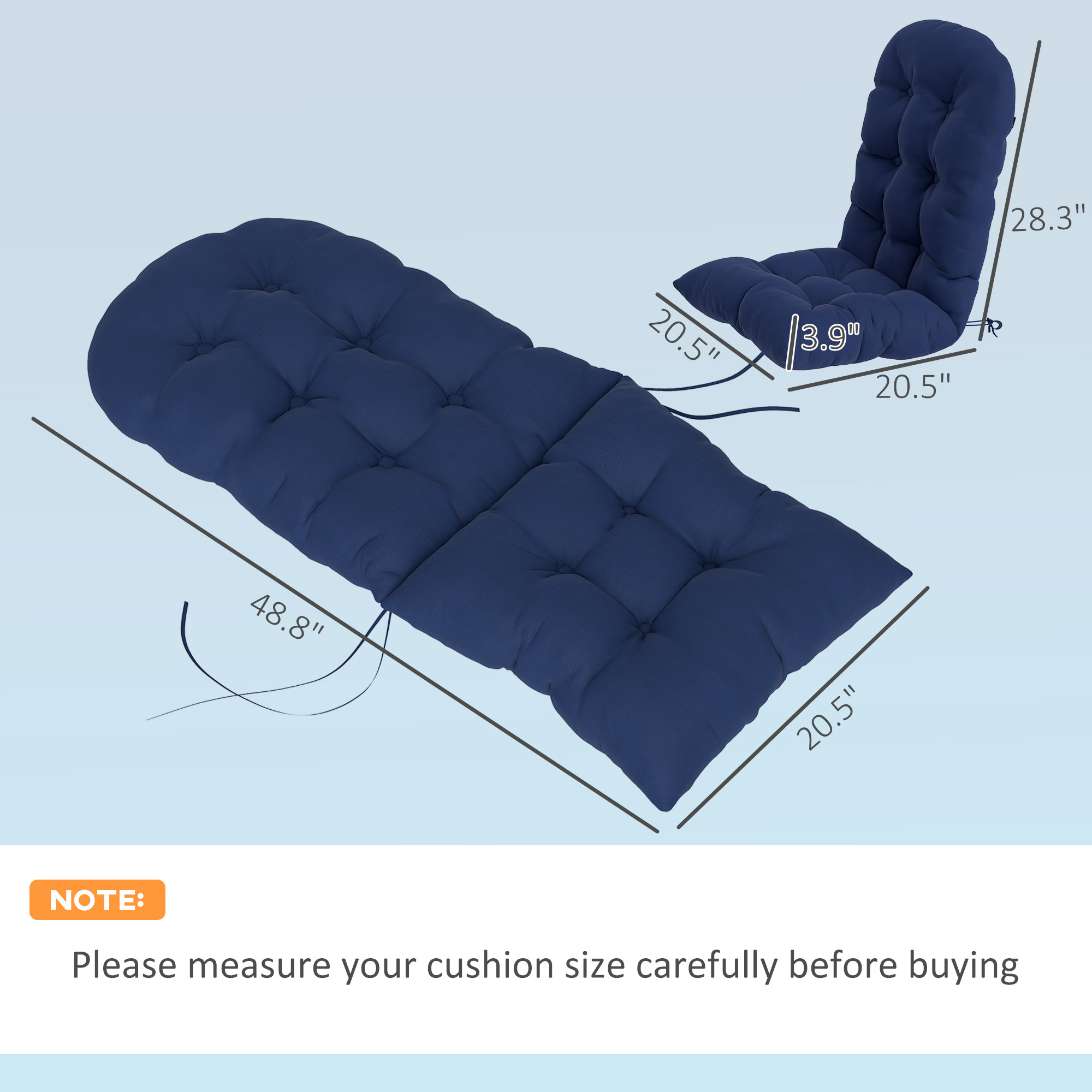 Outsunny 2 szt. poduszek na kr – Outdoor Furniture Cushions 22 X 22 recenzja i cena