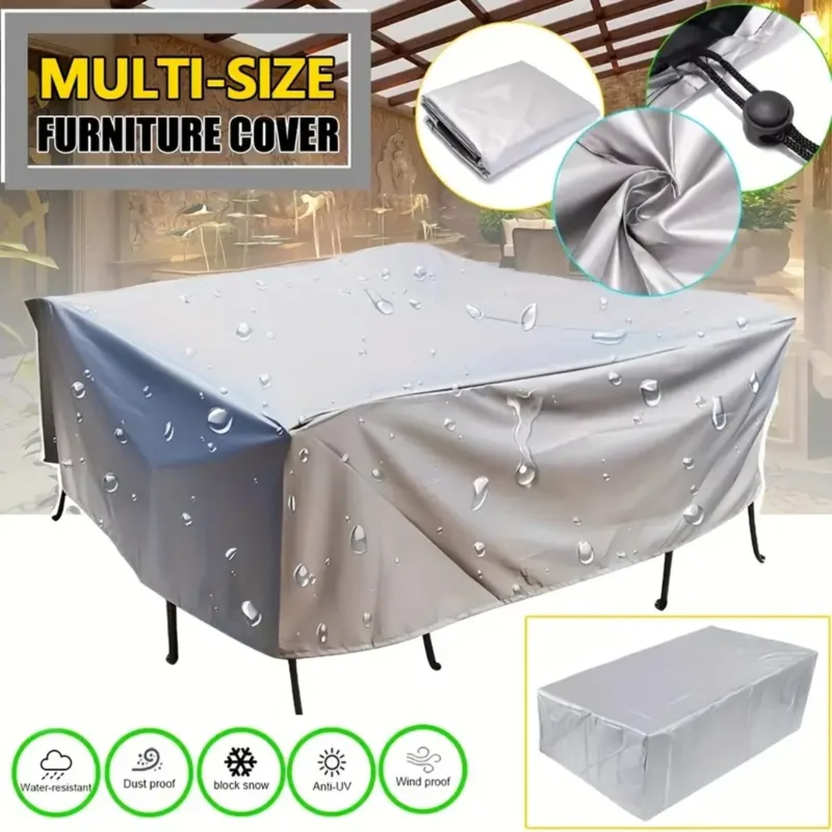 240 Rozmiarów Pokrowców na Meb – Outdoor Furniture Fabric Waterproof recenzja i cena