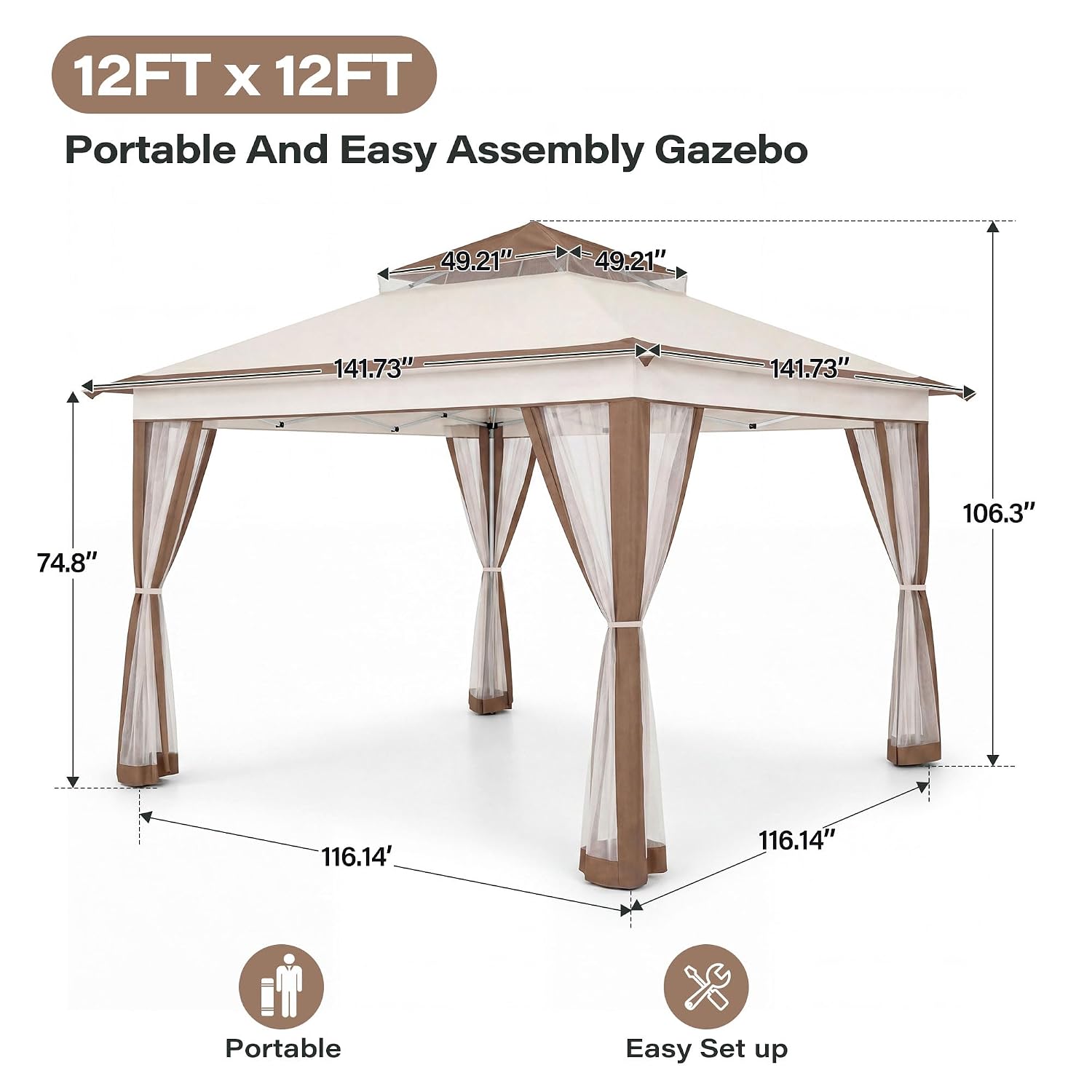 Namiot typu pop-up 12x12 z mos – Gazebo Pop Up recenzja i cena
