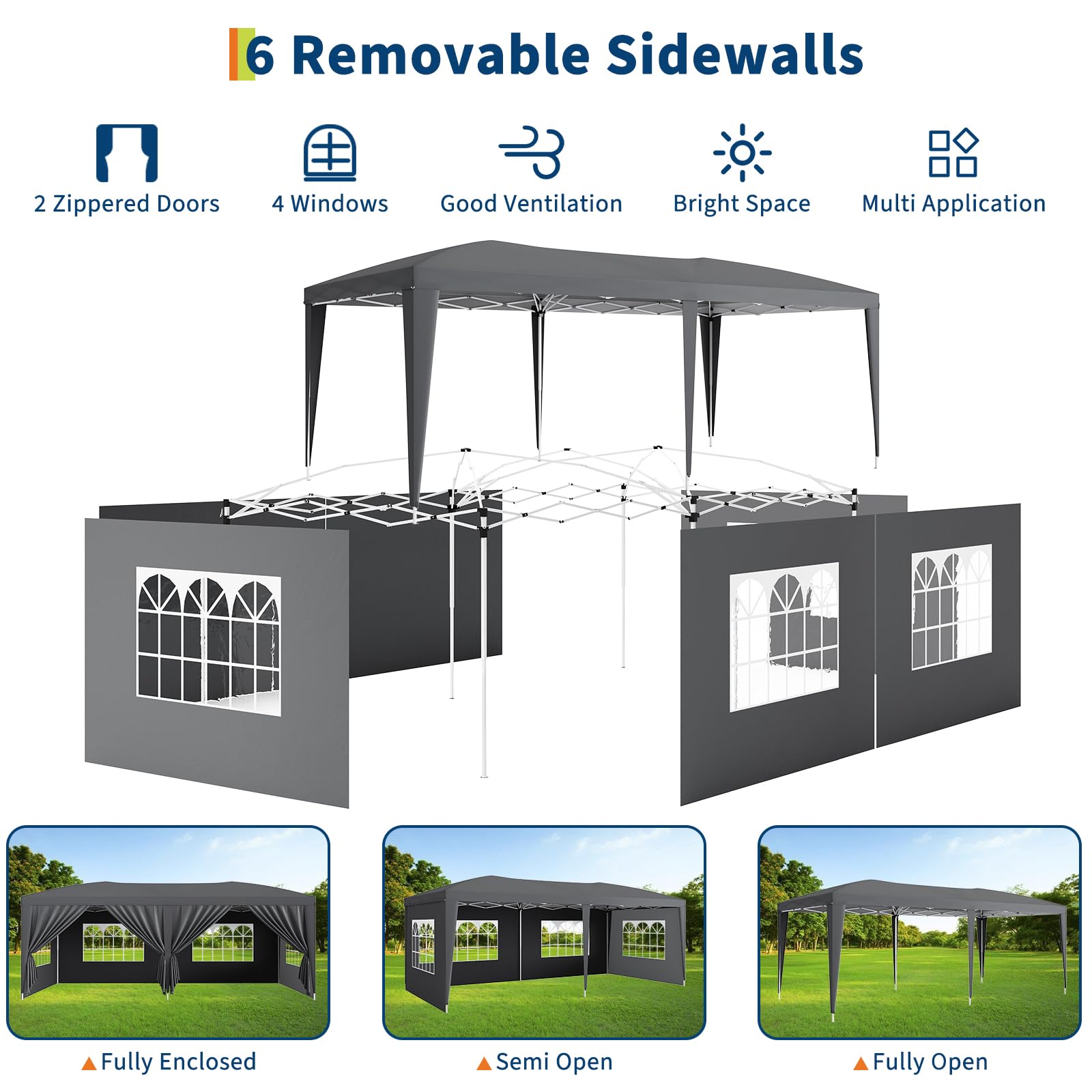 Namiot typu pop-up 10x20 z 6 o – Gazebo Pop Up recenzja i cena