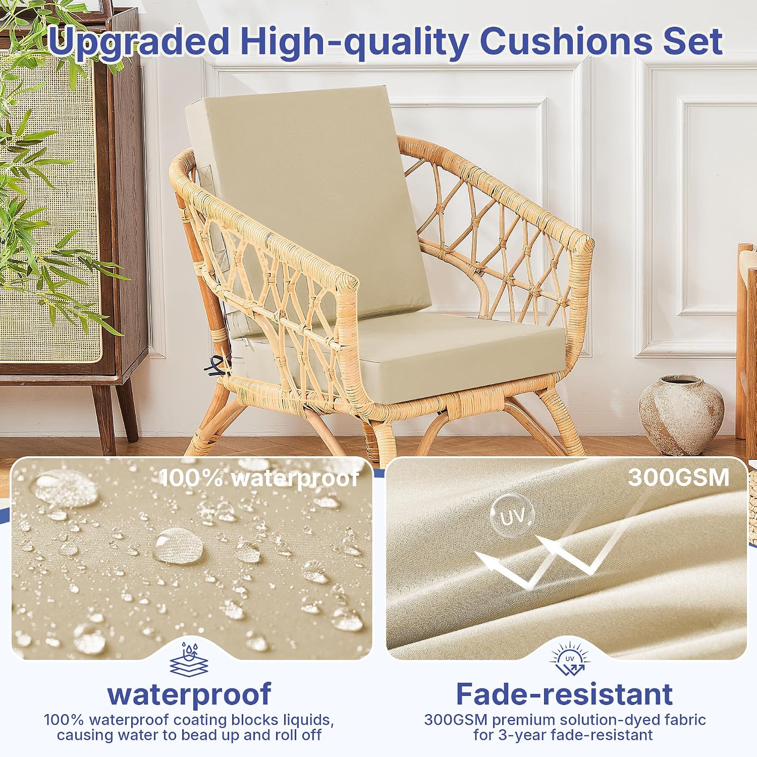 Zestaw 4 poduszek na krzesła o – Outdoor Furniture Cushions 22 X 22 recenzja i cena