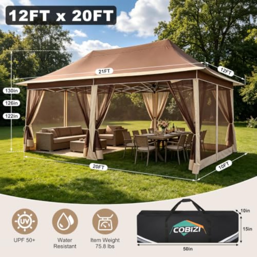 Namiot składany 12x20 w promoc – Gazebo Pop Up recenzja i cena
